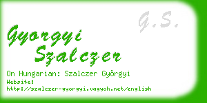 gyorgyi szalczer business card